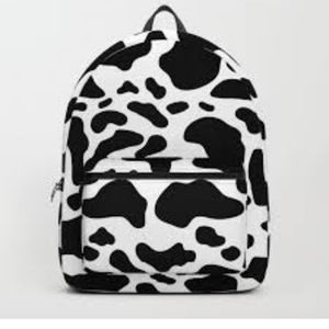 Cow print mini backpack